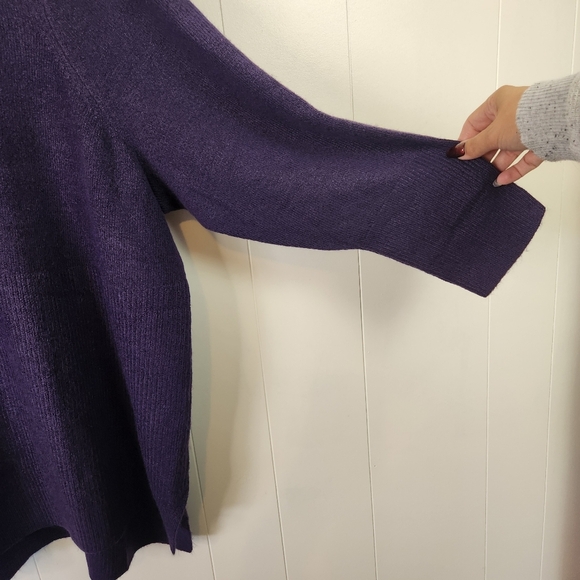 Penningtons Purple Cowl Neck Long Sleeve Soft Fuzzy Tunic Sweater Plus Size 4X - Picture 4 of 9